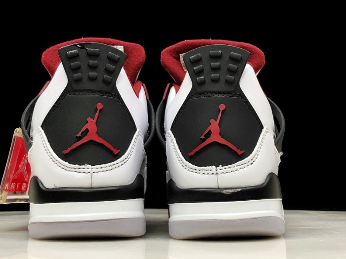 air jordan 4 fire red/white/black men 308497-160