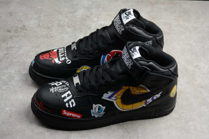 air force 1 mid nba black aq8017-001