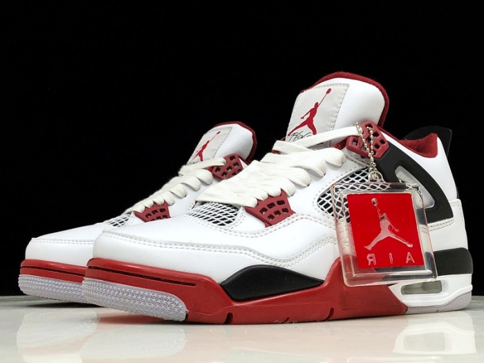 air jordan 4 fire red/white/black men 308497-160