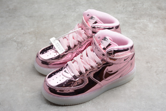 kids nike air force 1 mid wb pink rose 314197-8300