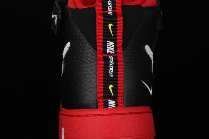 air force 1 mid utility university red  804609-605