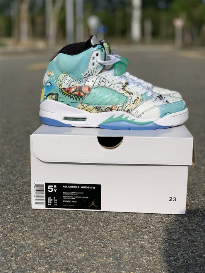 air jordan 5 retro wings (gs)  av3663-900
