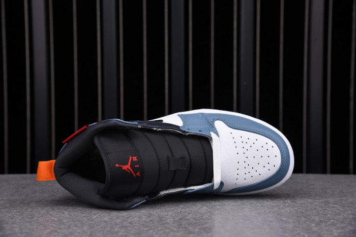 F**etasm x jordan 1 mid fearless blue white  cu2802-100