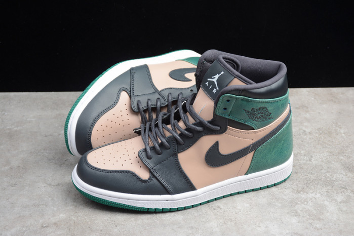 air jordan 1 high premium wmns green pink ah7389-203