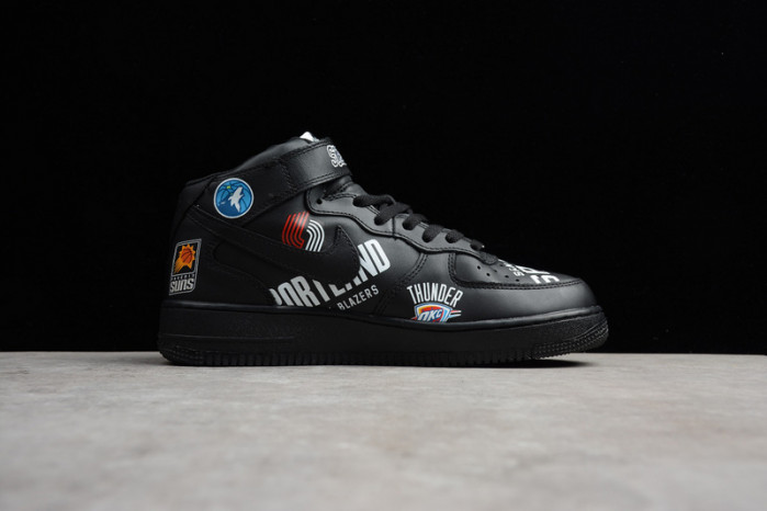 air force 1 mid nba black aq8017-001