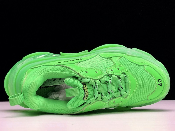 blcg sneaker triple.s.gomma "neon green"541624 w09ol 3801