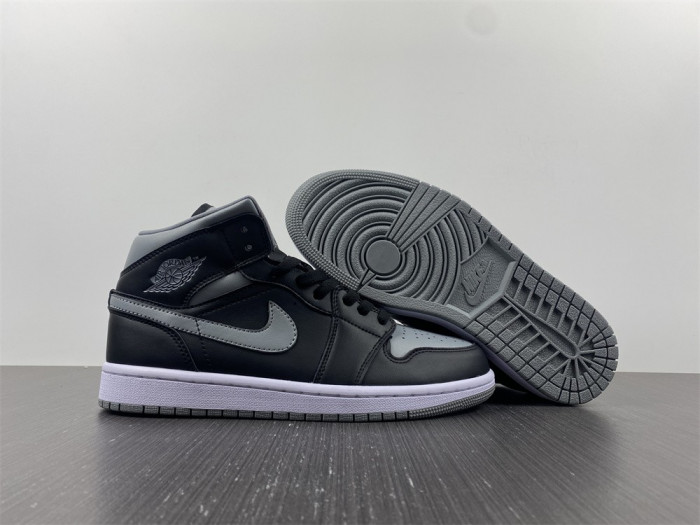air jordan 1 mid black grey bq6472-007
