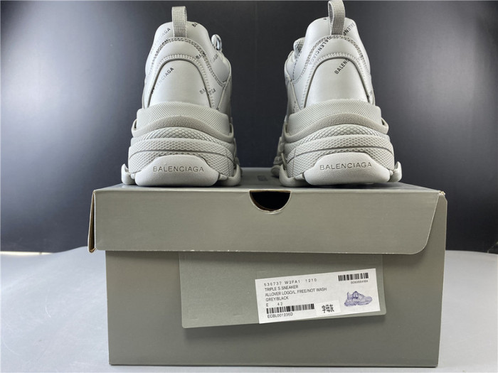 blcg sneaker triple.s.gomma grey black 536737 w2fa1 1210