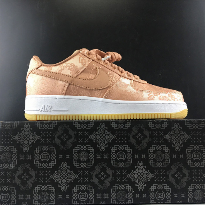 air force 1 low clot rose gold silk  cj5290-600
