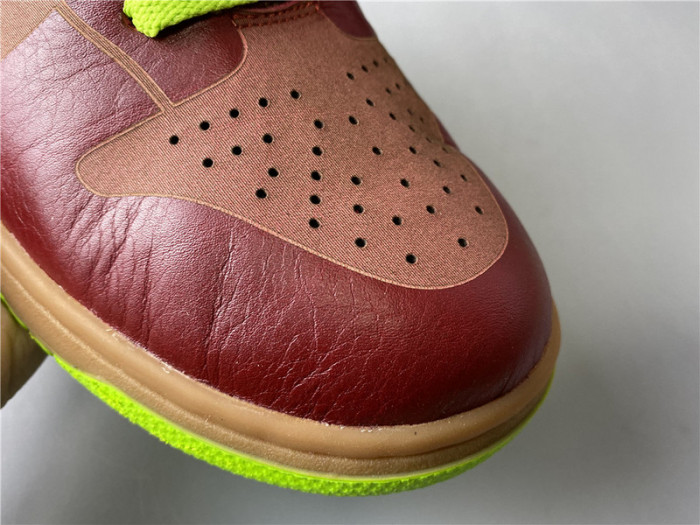 nike dunk low 1-piece laser varsity red chartreuse 311611-661