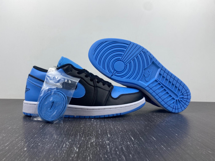air jordan 1 low black university blue 553558-041