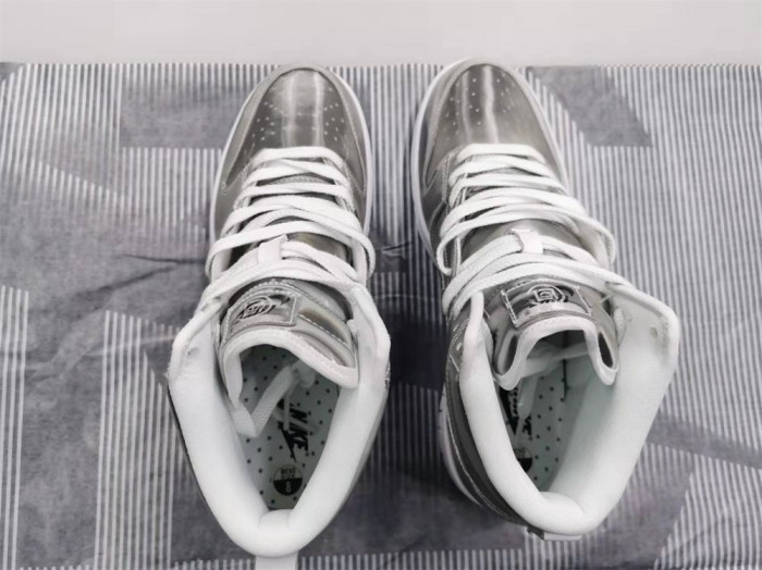 nike dunk high clot metallic silver - dh4444-900