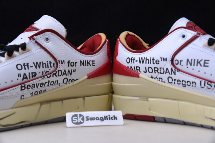 ofw x air jordan 2 low white red dj4375-106