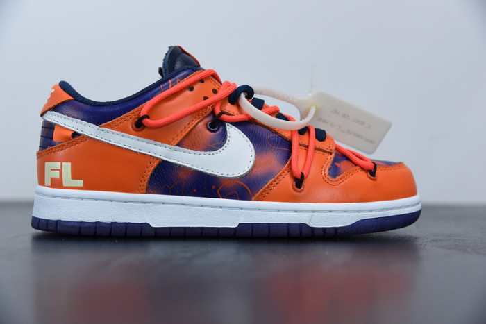 ofw x nike sb dunk low orange perple white  ct0856-801