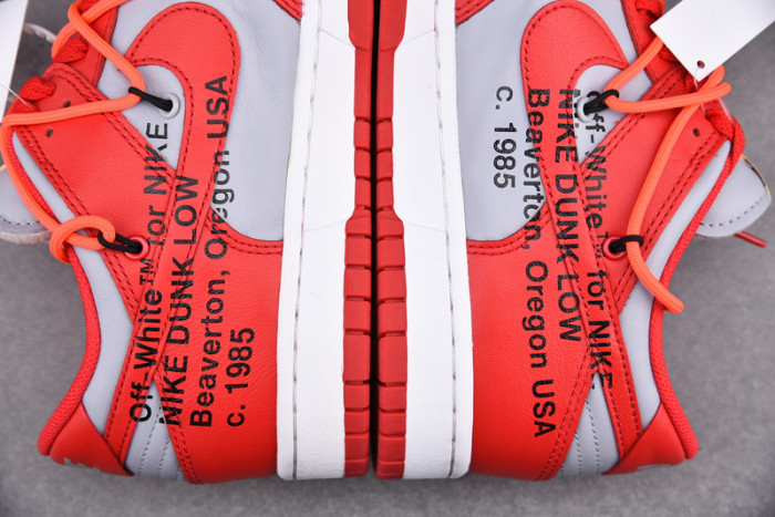 nike dunk low ofw university red  ct0856-600