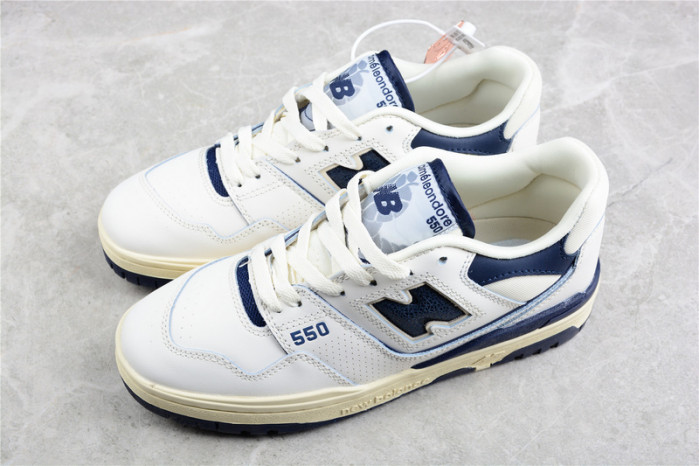 new balance 550 aime leon dore white navy bb550alf