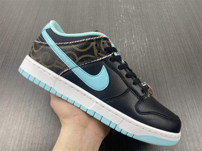 nike dunk low se barber shop black - dh7614-001