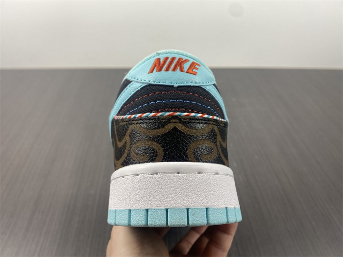 nike dunk low se barber shop black - dh7614-001