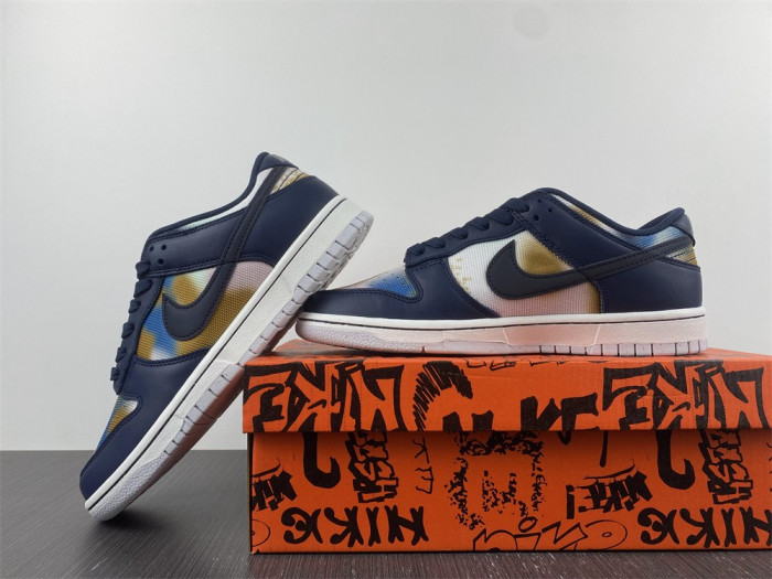 nike dunk low graffiti navy - dm0108-400