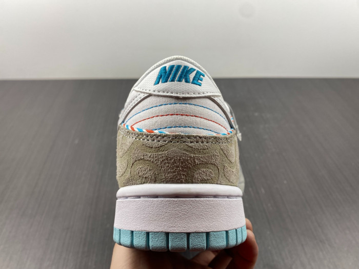 nike dunk low se barber shop grey - dh7614-500