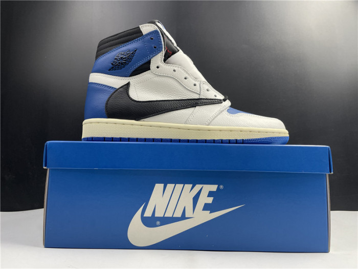 travis scott x fragment x air jordan 1 high og sp military blue dh3227-105 (with updated box)