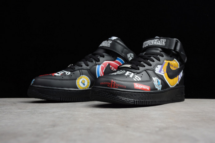air force 1 mid nba black aq8017-001