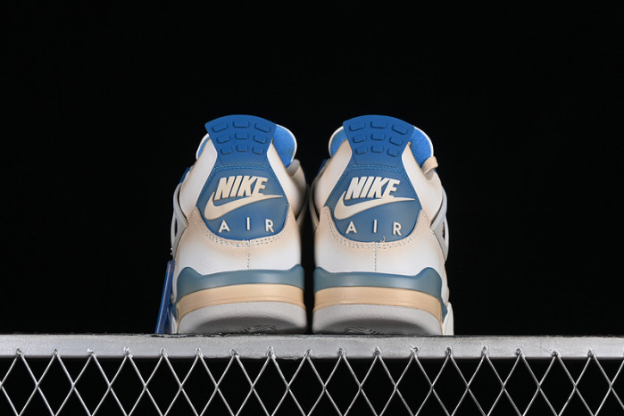 air jordan 4 retro white/military blue-neutral grey 308797-105