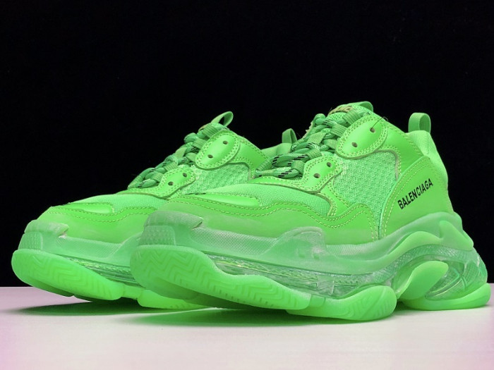 blcg sneaker triple.s.gomma "neon green"541624 w09ol 3801