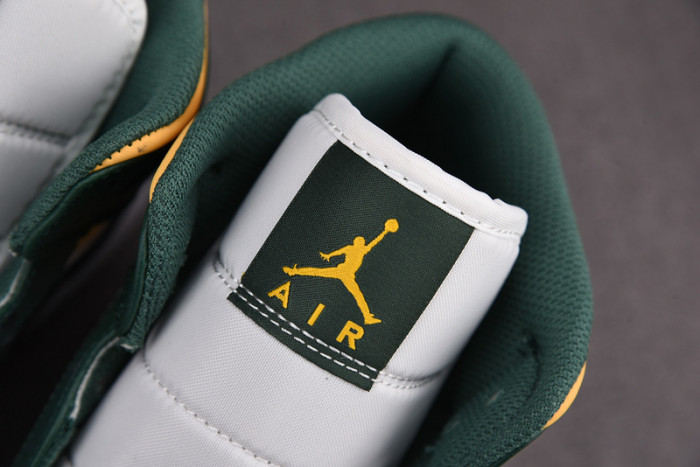 air jordan 1 mid green yellow 554724-371