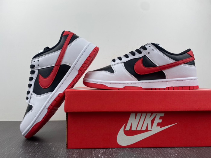 nike dunk low "white/black/red" fd9762-061