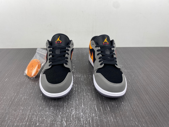 air jordan 1 low light graphite vivid orange fn7308-008