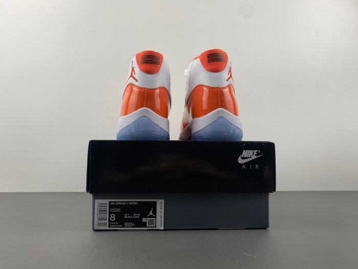air jordan 11 retro white orange